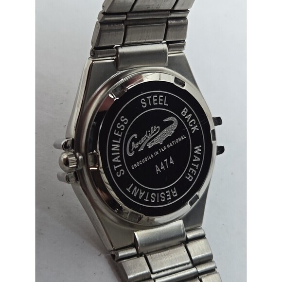 Wang Jin Pyng Gift Crocodile International A474 Quartz Watch New Battery Silver main image 5
